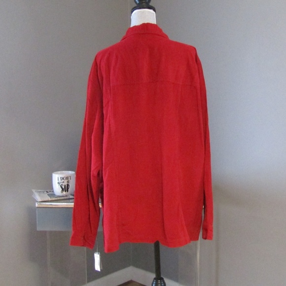 NEW Dressbarn Woman Red Corduroy Shirt 3X - Picture 3 of 6